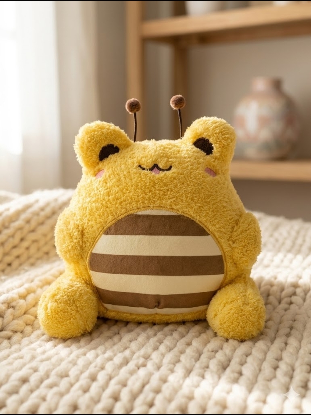 NWT Plushgoals by Cuddle Barn Bumble Wawa the Froggie Yellow Bee Frog Plush